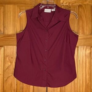 NWOT Vintage Basic Editions Sleeveless Top Blouse Size L